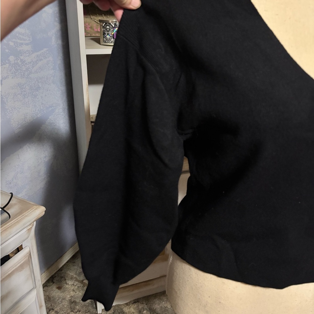 Dynamite Black V-Neck Sweater balloon sleeve xs - Picture 5 of 12